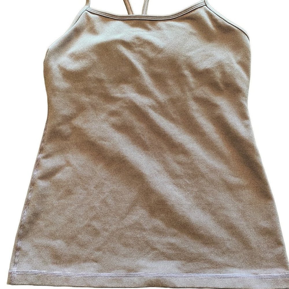 Lululemon Power Y Tank *Luon  *Purple Stripe" Size 6